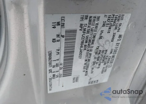 2004 Lincoln Navigator from USA, damaged, VIN 5LMFU27R04LJ40027